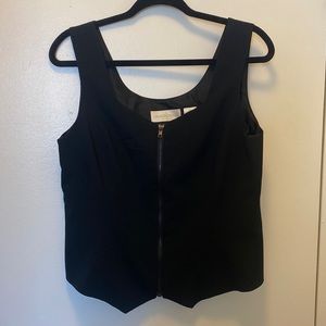 Black zippered vest